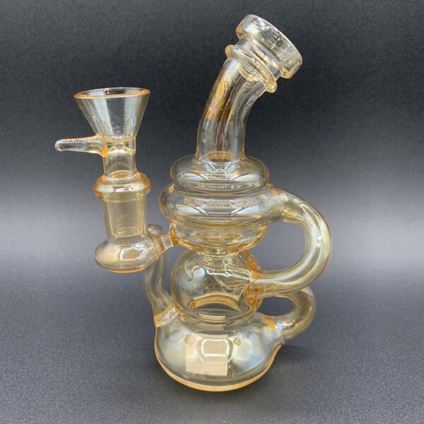 Illuminati Glass 6" Recycler Gold