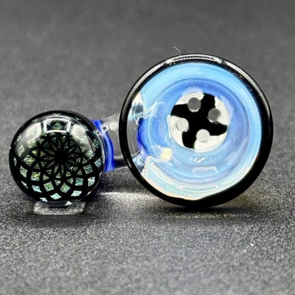 Zombie Hand 14mm Bowl w/ Dichro Spike- Hydro & Blue Cheese