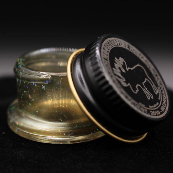 Moose and Fire Cropal Jar - Electrum